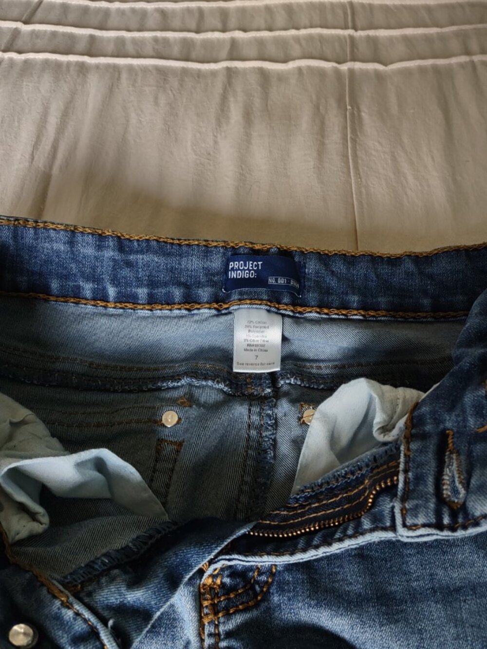 Project Indigo Junior’s Flare Jeans Size 7 - Picture 13 of 15